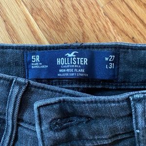 Hollister black high rise flare jeans